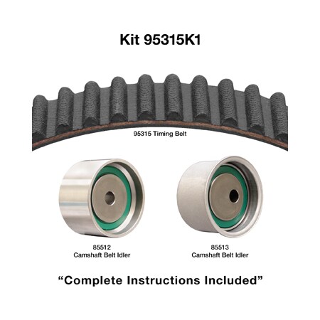 Dayco 99-06 Hyundai/Kia 2.5/2.7L Timing Belt Kit, 95315K1 95315K1